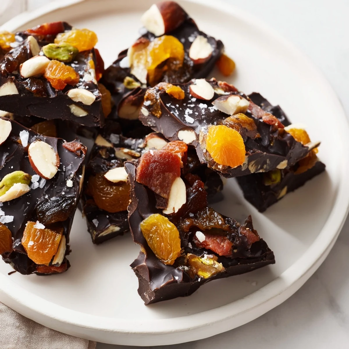 Indulgent chocolate clusters with figs, almonds, and a touch of savory goodness.  