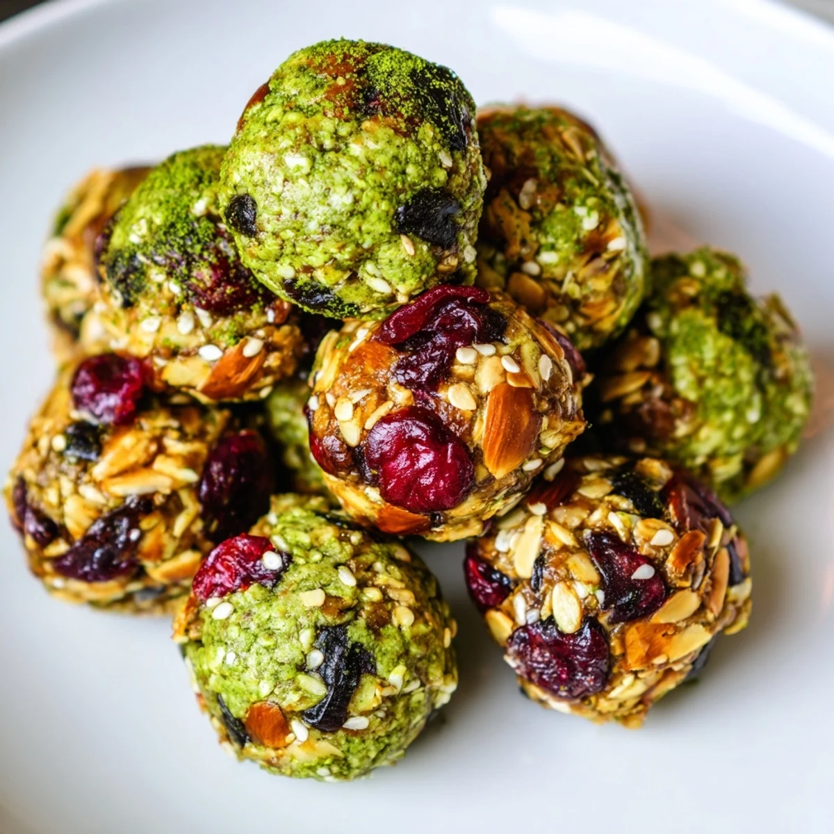 Nutritious Japanese Bento Box Energy Balls, a perfect blend of fruity and matcha goodness.