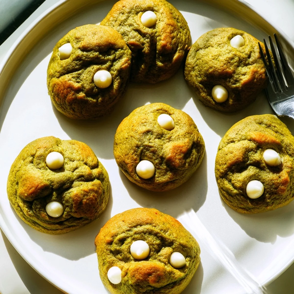 Matcha Pumpkin Muffin Drop Cookies