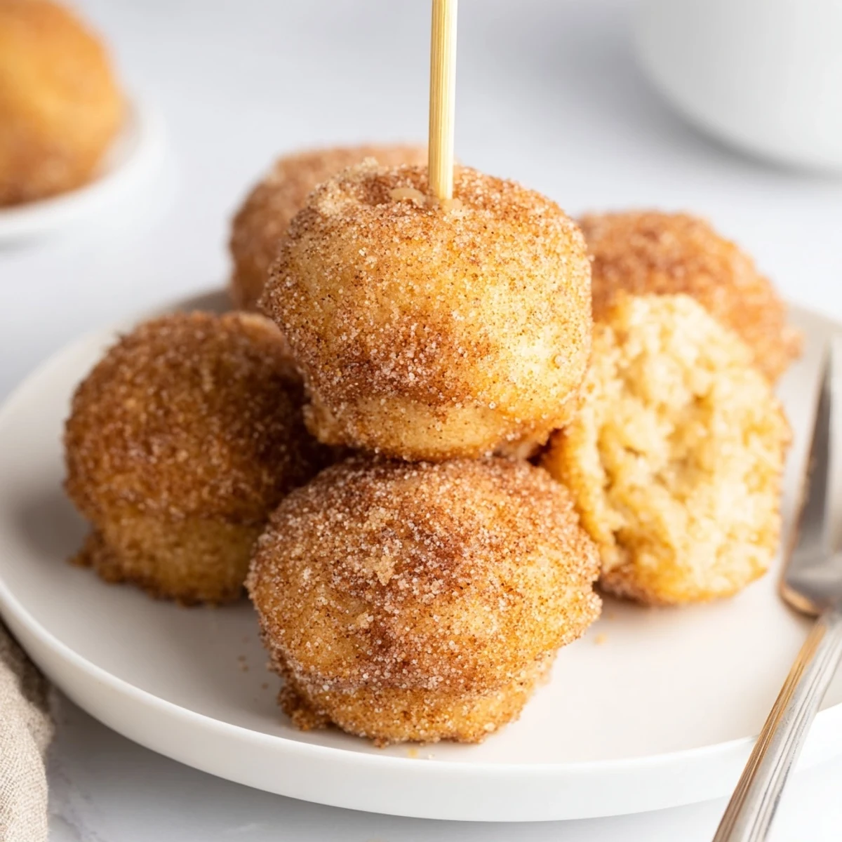 Delicious cinnamon sugar maple ginger muffin pops perfect for a cozy breakfast treat.  