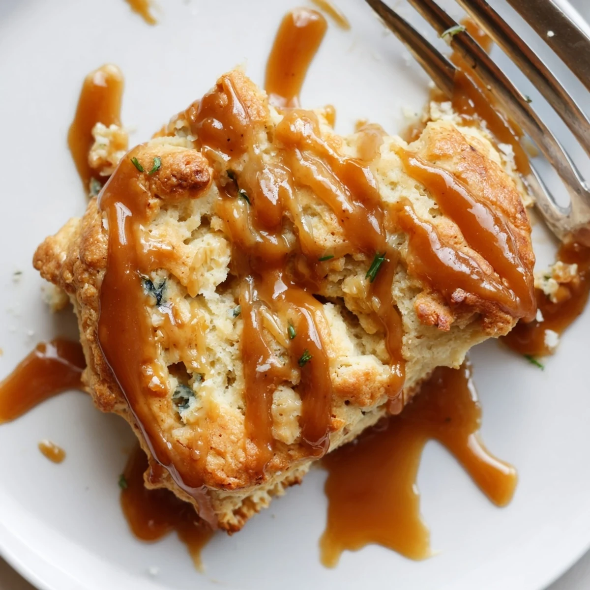 Golden biscuit scones featuring caramel swirls, perfect for brunch or afternoon snacks.