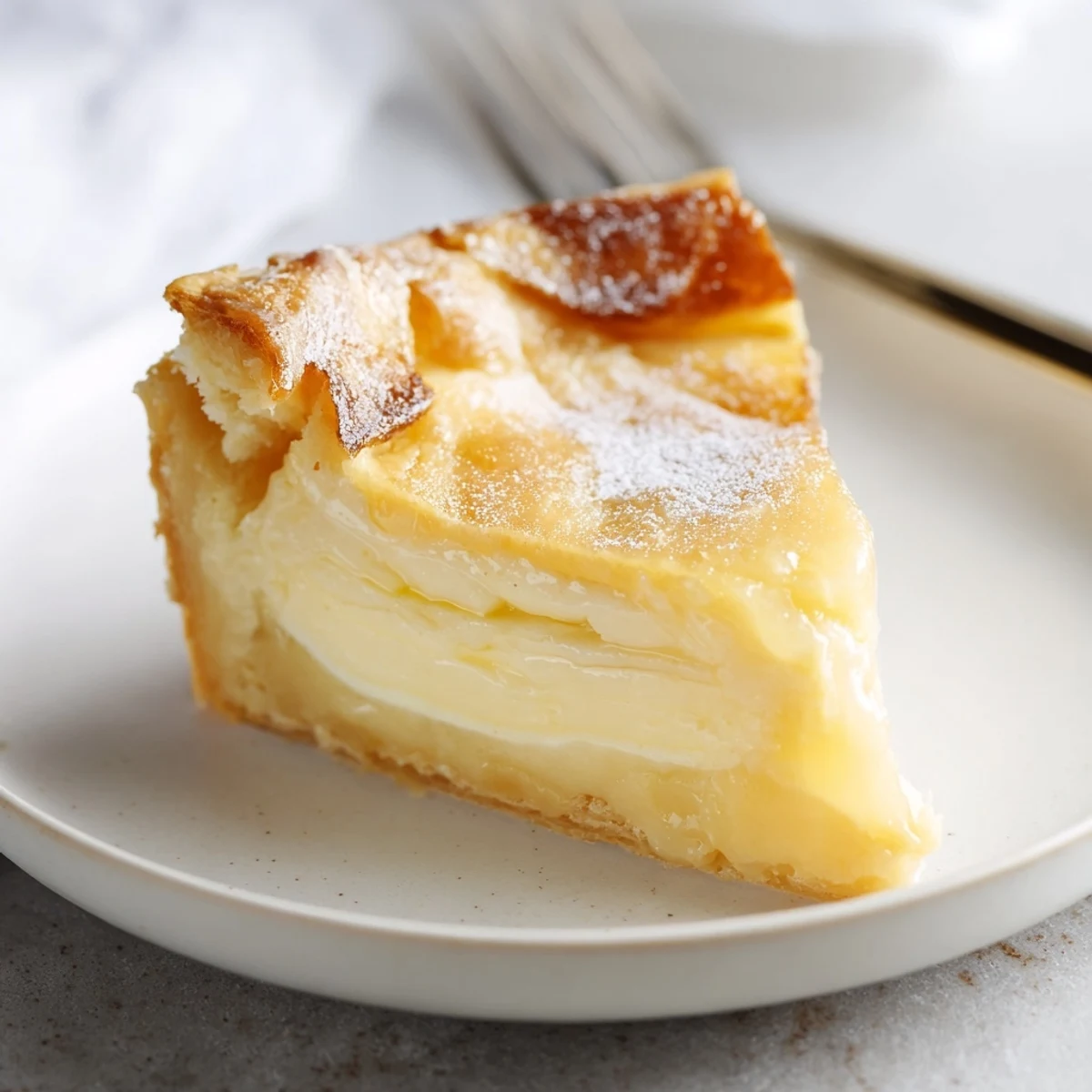 Creamy water pie with a buttery crust, reminiscent of Great Depression-era simplicity and flavor.