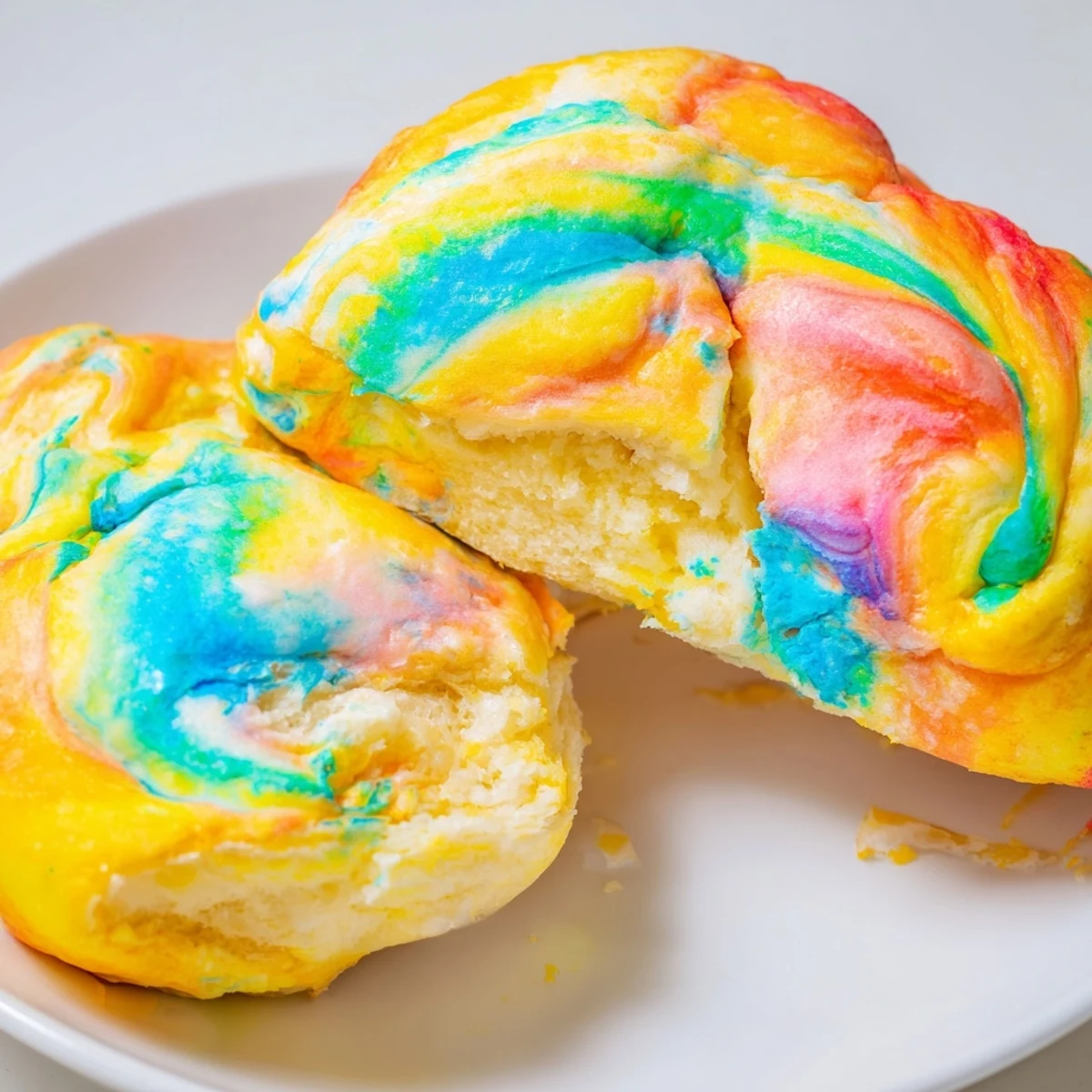 Cloud Bread Rainbow Colors