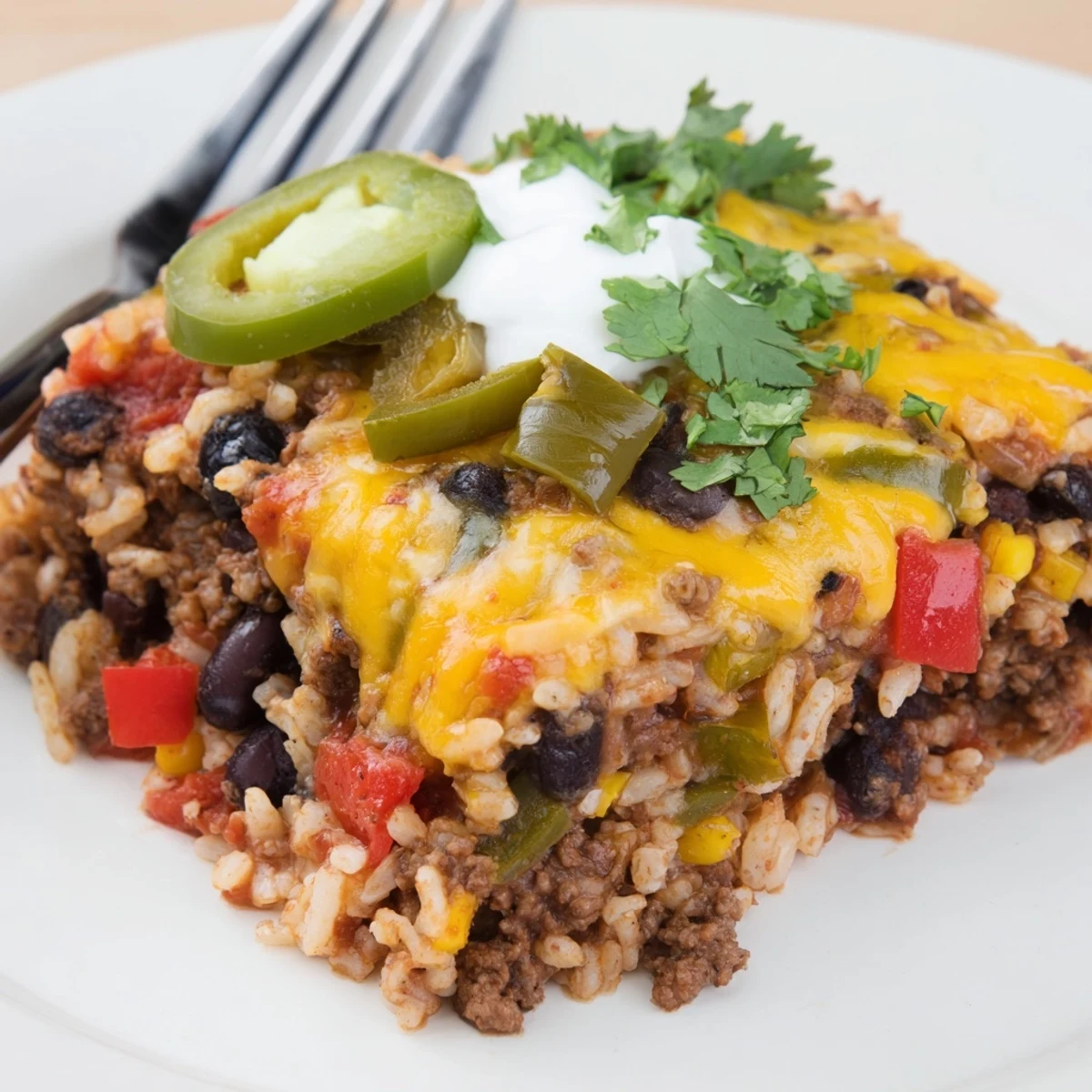 Tex-Mex Beef Rice Casserole