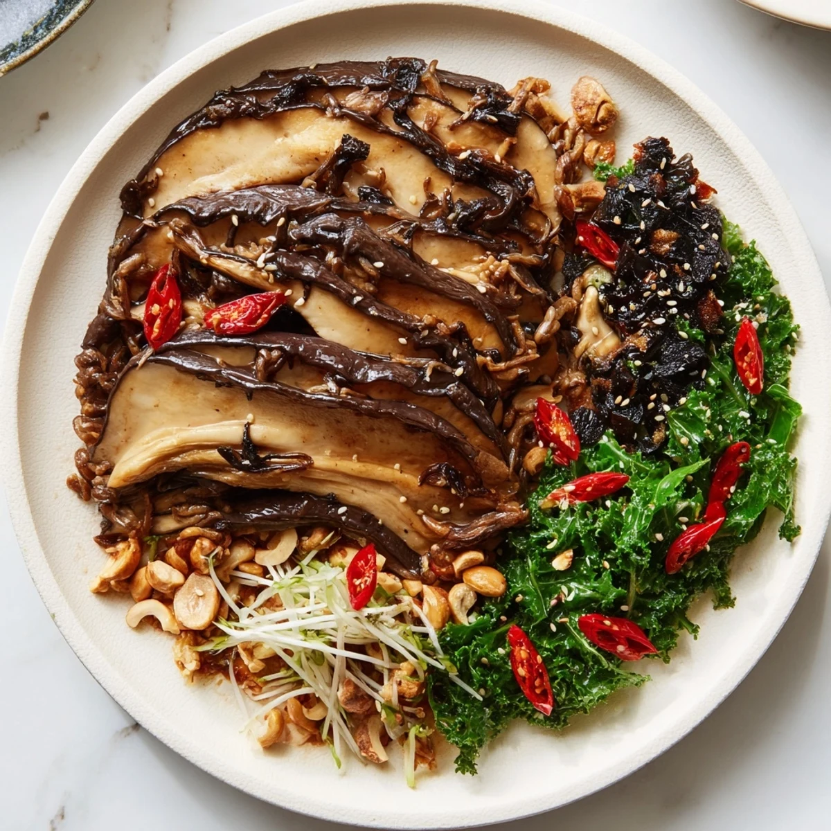 Umami Bomb Asian Delight appetizer board featuring colorful ingredients and tempting dipping sauces.