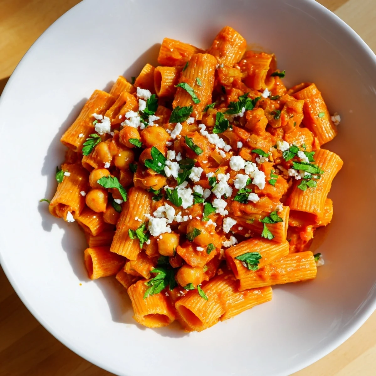 Harissa Chickpea Pasta