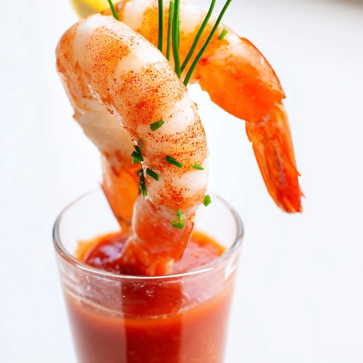 Enjoy flavorful Retro Prawn Cocktail Shooters: sweet shrimp in a zesty, easy-to-make cocktail sauce.