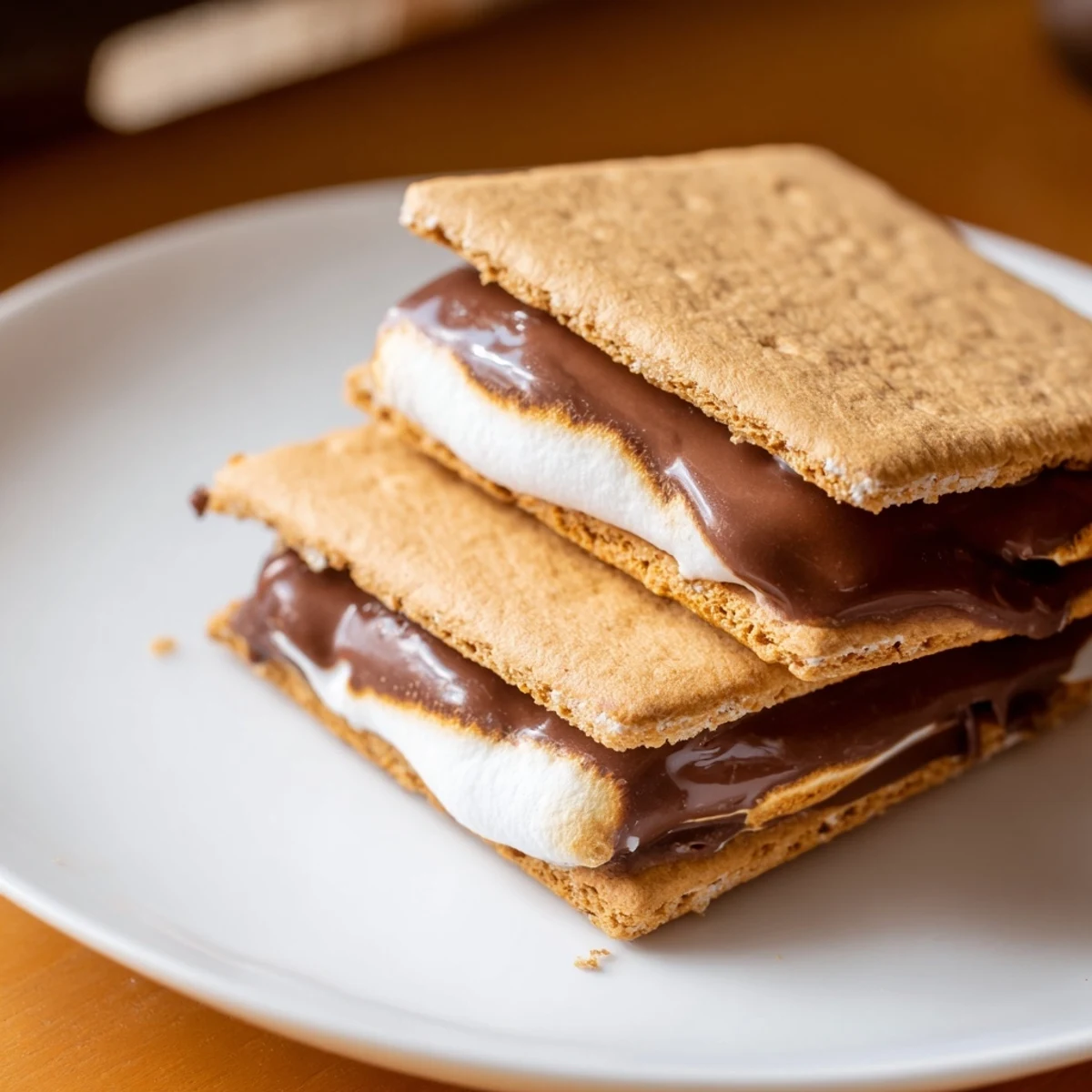 Air Fryer Smores feature toasted marshmallows, melted chocolate, and graham crackers, ready to enjoy.