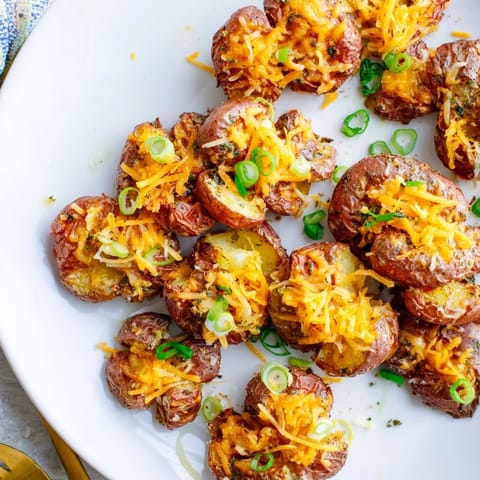 Smashed Green Onion Potato Bombs