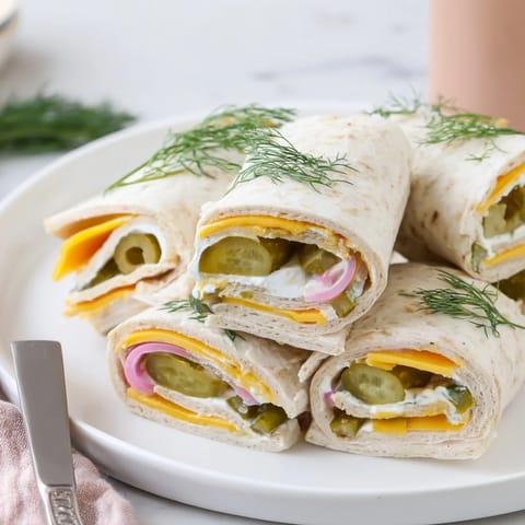 Pickle Cheddar Tortilla Wraps