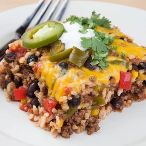Tex-Mex Beef Rice Casserole
