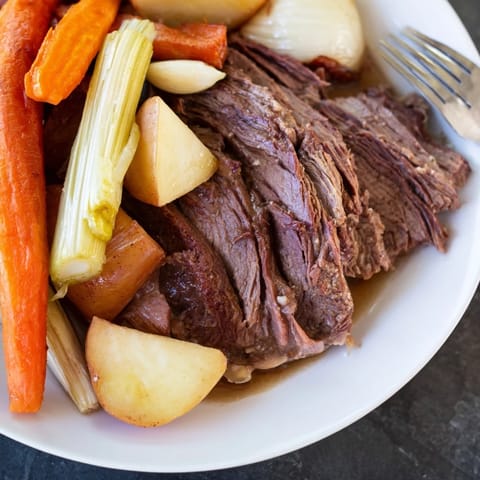 Sunday Pot Roast Roasted Veggies