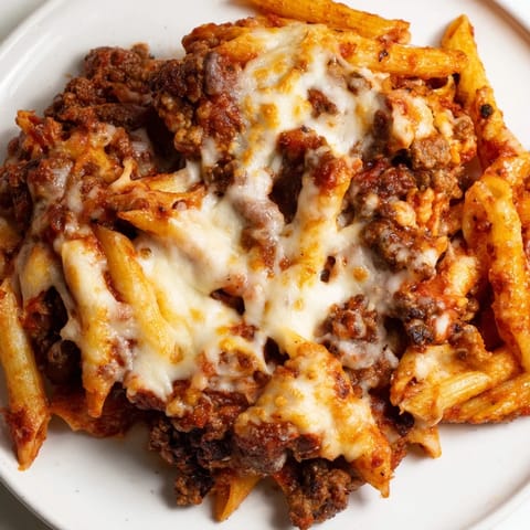 Cheesy Beef Penne Bake