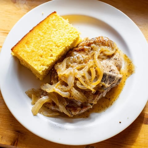 Smothered Pork Chops Cornbread