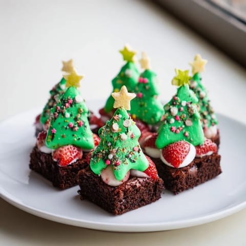 Express Christmas Tree Brownies