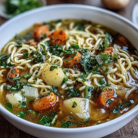 Simple Vegetable Noodle Soup