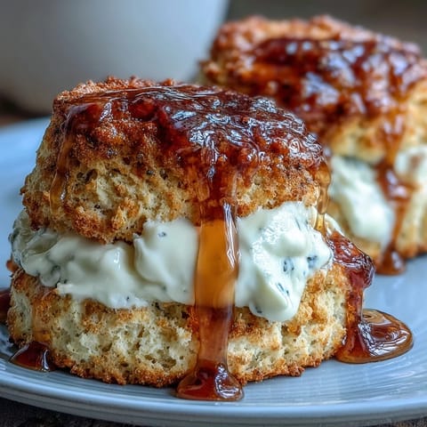 Dandelion Honey Scones Clotted