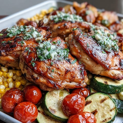 Sheet Pan Chicken Zucchini Corn