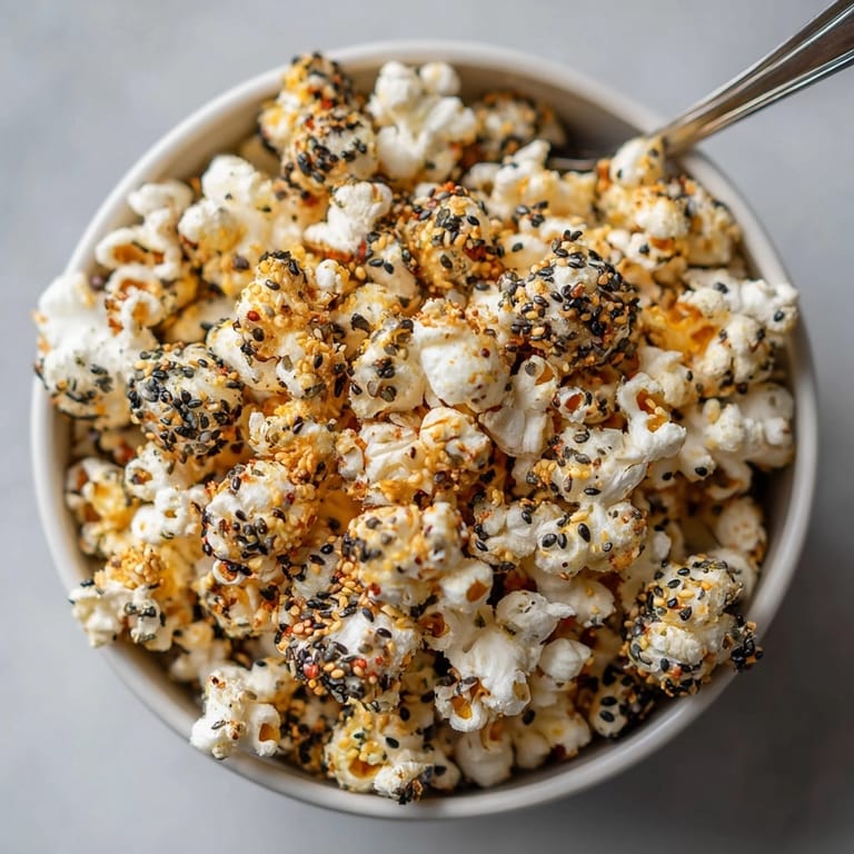 Imagine flavorful, fresh-baked Everything Bagel Popcorn, a quick and delicious savory treat.