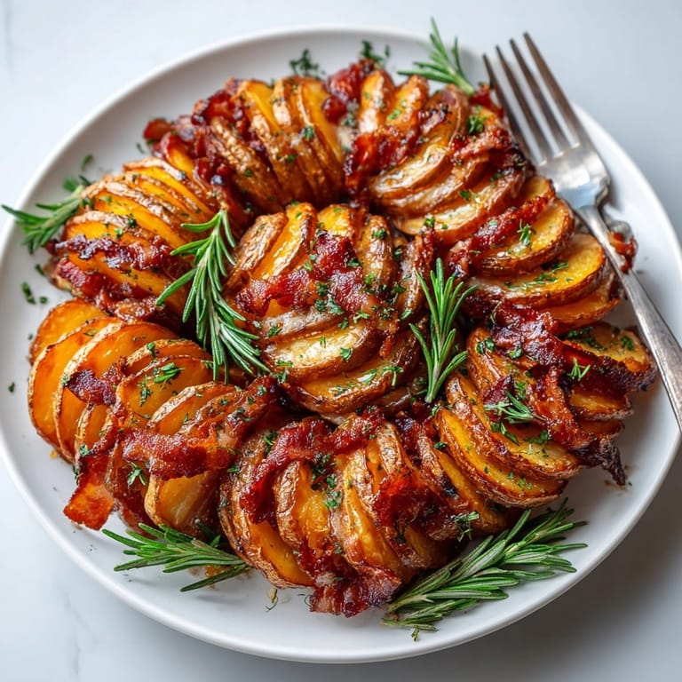 Oven-baked bacon-wrapped sweet potato wedges: view the tender, caramelized perfection close up.