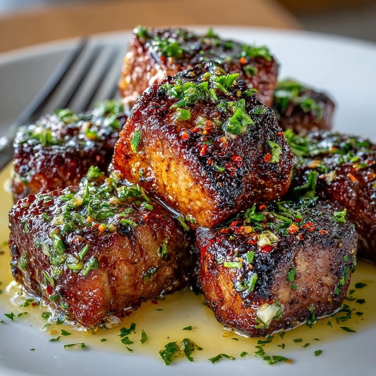 Sizzling Cowboy Butter Steak Bites recipe, seasoned perfectly and richly flavored.