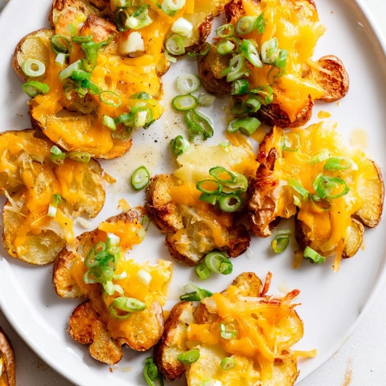 Savory Smashed Green Onion Potato Bombs, perfect as appetizers for gatherings or parties.