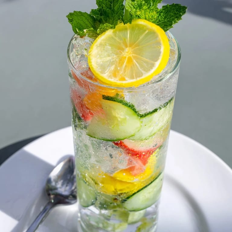 Hydrating and fruity water-based mocktails topped with edible flowers for a vibrant touch.