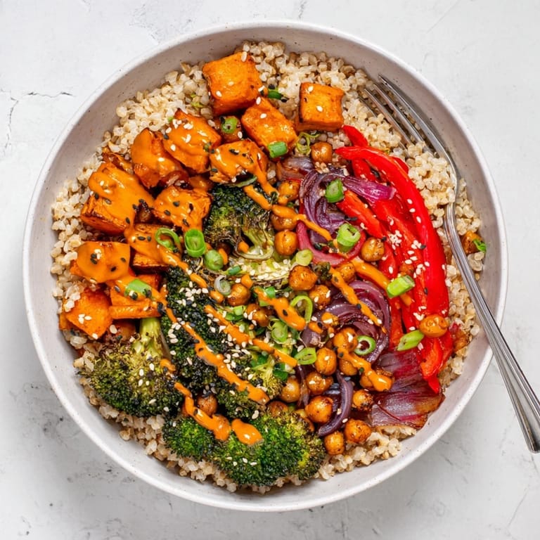 Customizable Bold Sauce Drizzle Bowls featuring miso-butter and gochujang-maple flavors.  