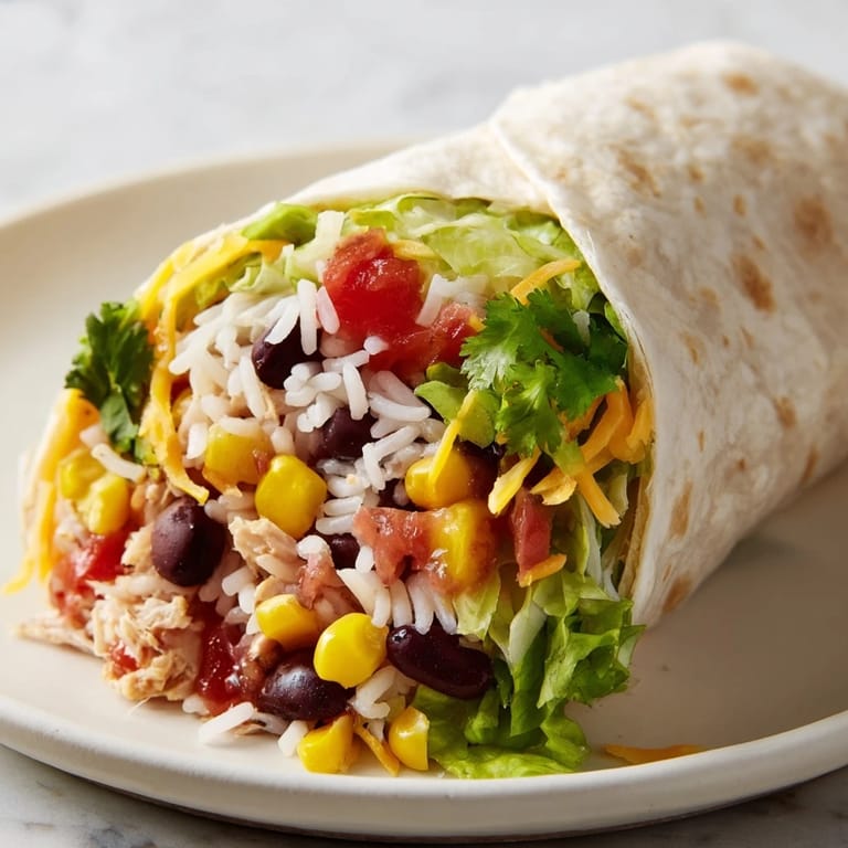 Fresh cilantro and salsa add vibrant flavors to these easy-to-make Rice & Bean Burritos.