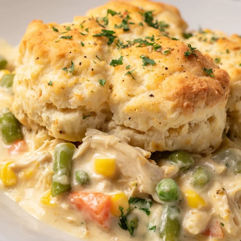 A warm, flavorful Chicken Cobbler using Red Lobster biscuit mix: imagine creamy chicken and savory biscuits.