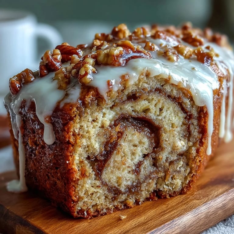 A slice of Cream Cheese Cinnamon Swirl Protein Loaf reveals a moist, tender crumb and a rich, creamy filling on a white plate.