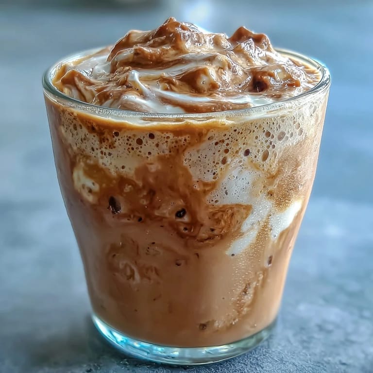 Blended coffee drink with real vanilla bean, served over ice and crowned with luscious dairy-free coconut whipped cream.