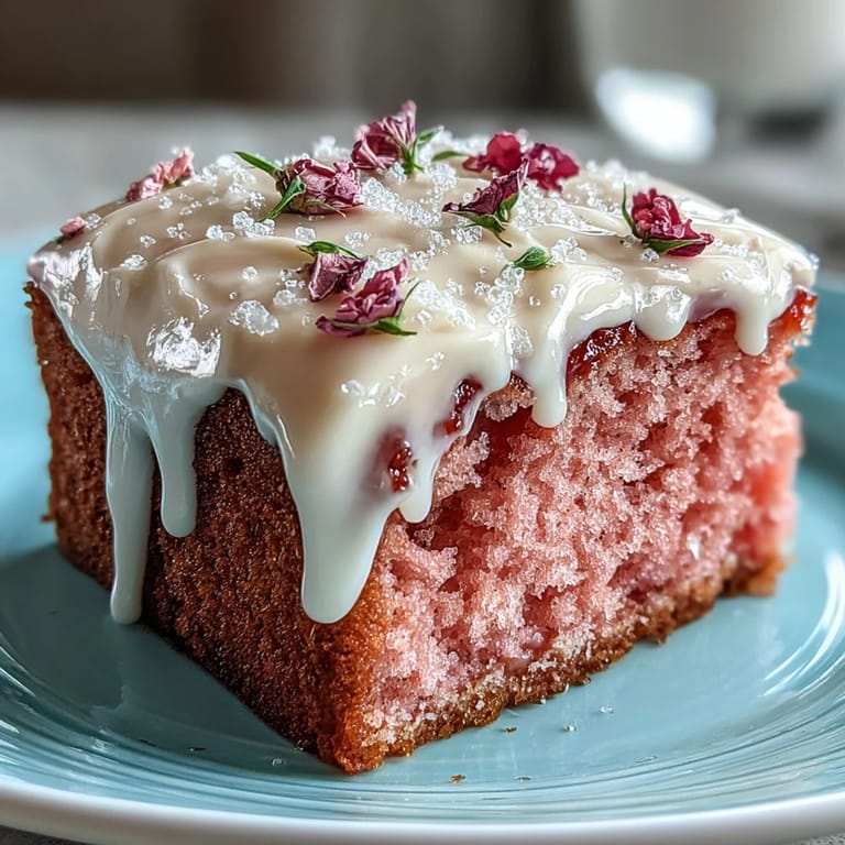 Savory rosé wine cake, beautifully decorated, perfect for any special occasion.