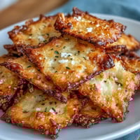 Golden homemade Garlic Parmesan Sourdough Cheez-Its crackers baked to crispy perfection with sharp cheddar and Parmesan.